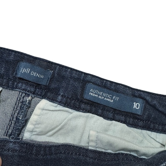 J Jill Denim Authentic Fit Front Slit Ankle Jeans Womens 10 with side zip - Picture 6 of 12